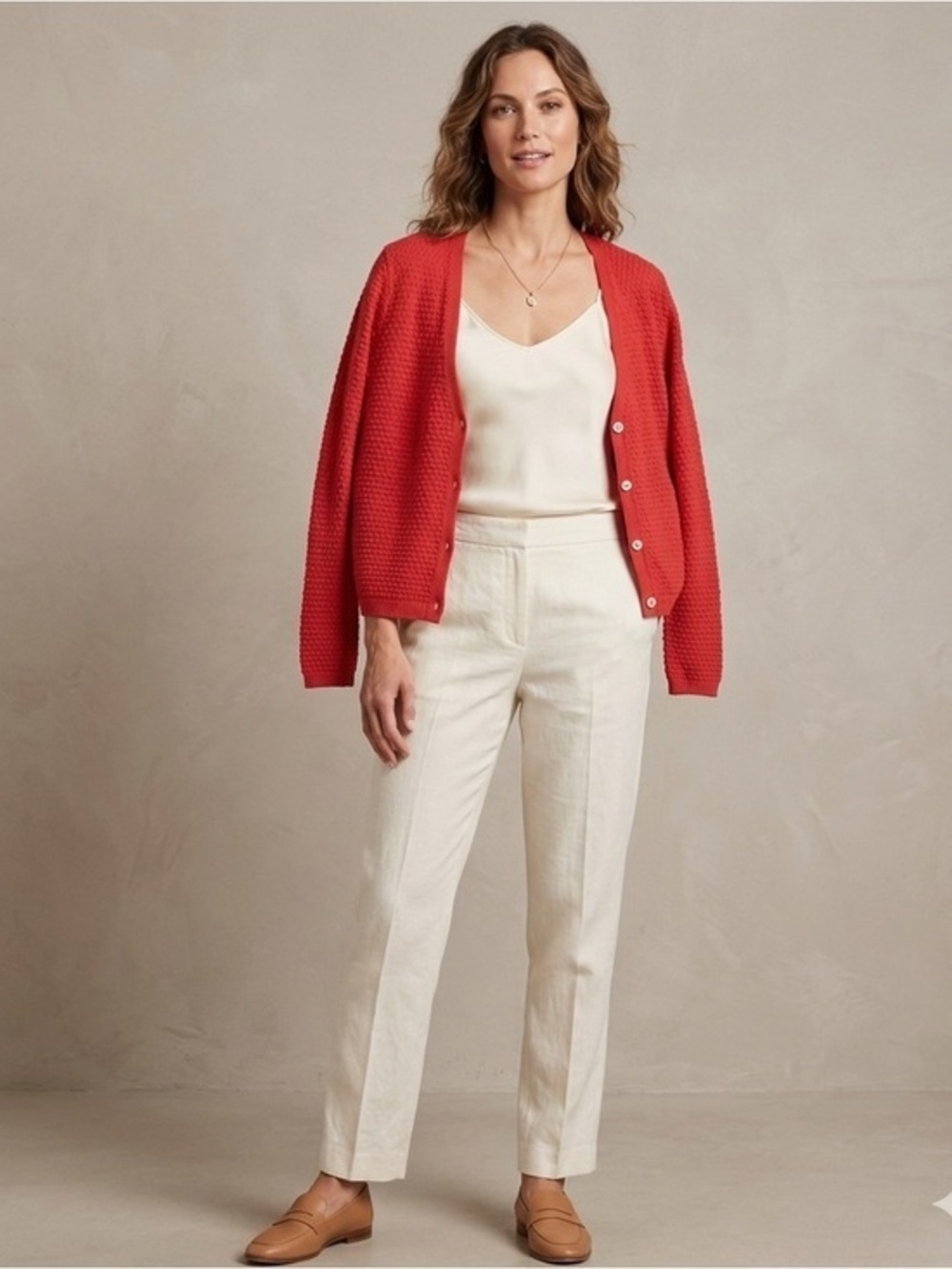 NWT Draper James RSVP Women’s Medium Red Pointelle Knit Cardigan Sweater Top M